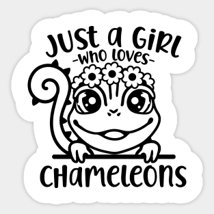 Just A Girl Who Loves Chameleons - Chameleon Sticker